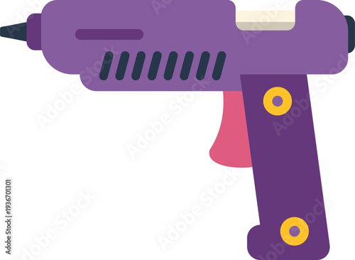 Hot glue gun providing adhesive for diy projects and repairs