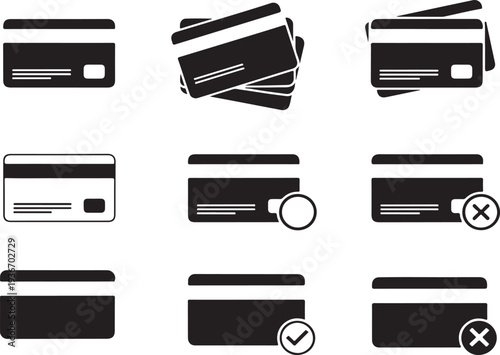 Collection of credit card icons for secure payment solutions.