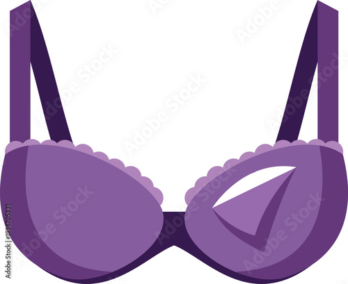 Purple bra representing lingerie, fashion, and feminine apparel