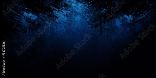 Abstract a deep, dark abyss of captivating azure blue, the photo delves into an abstract world of textures and hues. The darkness adds mystery, with intricate patterns enhancing the visual appeal.