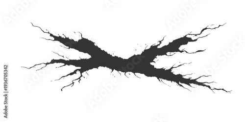 Abstract a graphic resources with a unique cracks across a surface. the black cracks creates a sense of damage and destruction.