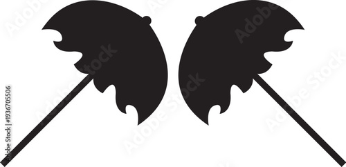 Umberella silhouette vector design file 