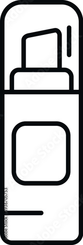 Cosmetic pump bottle displaying product for beauty and skincare