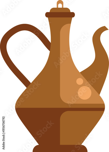 Traditional arabic dallah, an iconic pot for brewing and serving coffee or tea