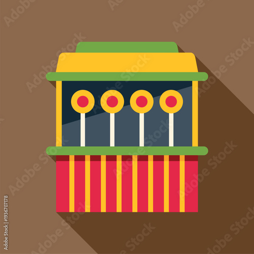 Carnival shooting gallery game booth offering fun entertainment for visitors