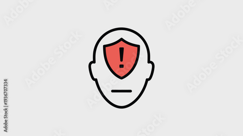 Concerned Face with Red Alert Shield