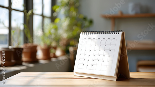 Standing Tent Calendar Mockup on Office Desk