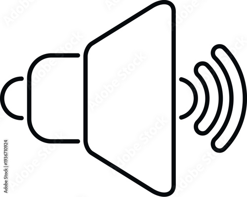 Speaker icon with sound waves representing audio output