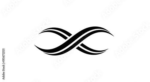 Infinity Symbol Black Design Element.