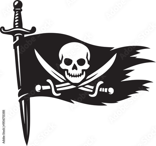 Pirate flag vector illustration