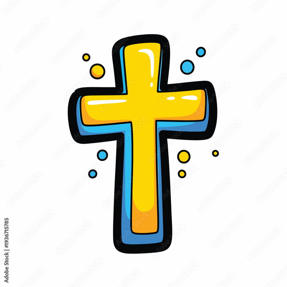 Obraz premium A colorful cross symbol