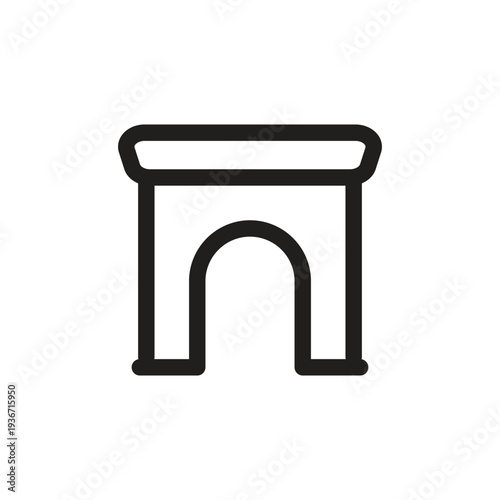 Archway Outline Icon Minimal Line Gateway Entrance Symbol