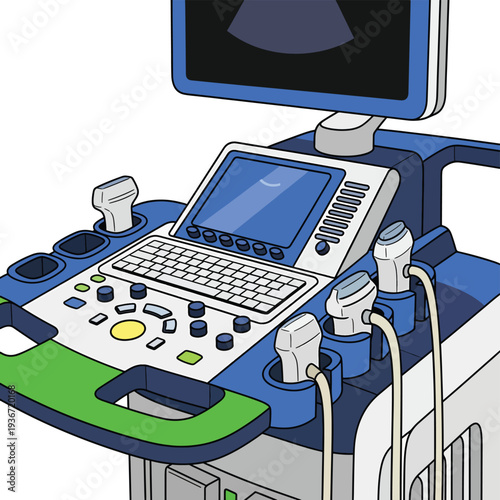 A medical ultrasound machine