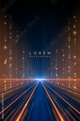 Motion light lines with vecrtical sparks