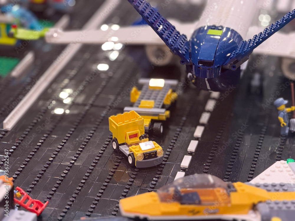 Fototapeta premium Lego airport runway scene