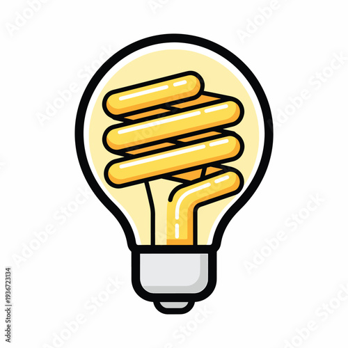 A simple lightbulb with a spiral filament