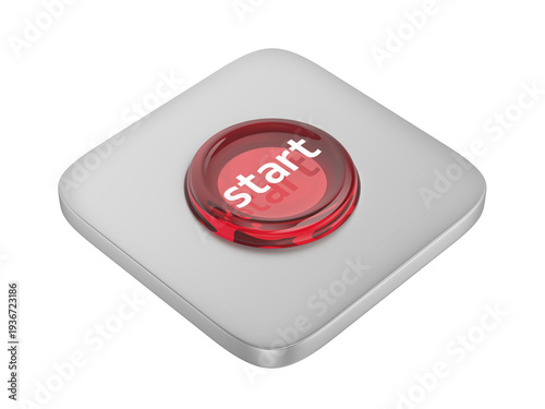 Wallpaper Mural Red round start button on transparent background Torontodigital.ca