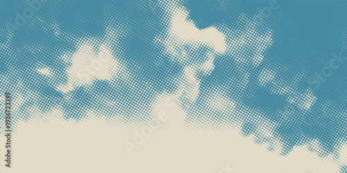 retro sky pattern on old paper background. raster vintage clouds. Eps 10