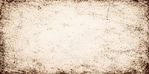 An antique brown grunge paper texture with an aged, rough surface pattern and a blank beige cardboard design for a dirty art backdrop material