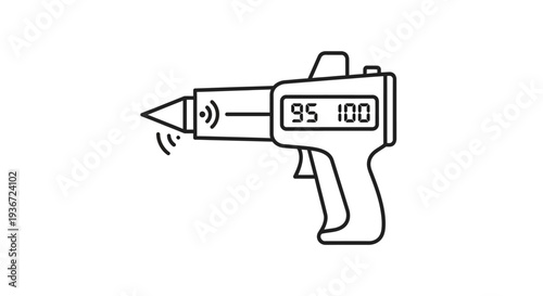 Modern Digital Forehead Thermometer for Temperature Measurement, Isolated White Background