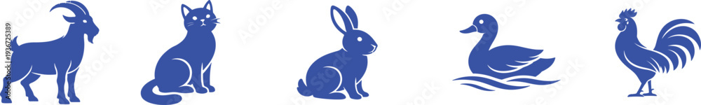 Fototapeta premium Gemini saidA cute cartoon baby bunny with pink ears and a happy expression jumps through blue and white paint splashes in a fun spring holiday vector illustration