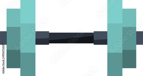 Dumbbell cartoon icon. Heavy weight lifting equipment