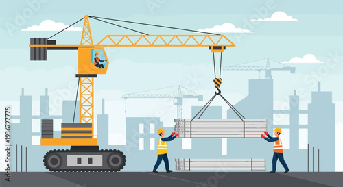 Crane operators lifting beam vector