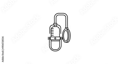 Medical IV Drip Bag System, Intravenous Therapy, Hospital Treatment, Healthcare, Isolated White Background