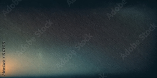 An abstract light blue background featuring rays of light piercing through dark storm clouds and mist to create a textured nature backdrop of smoke and water