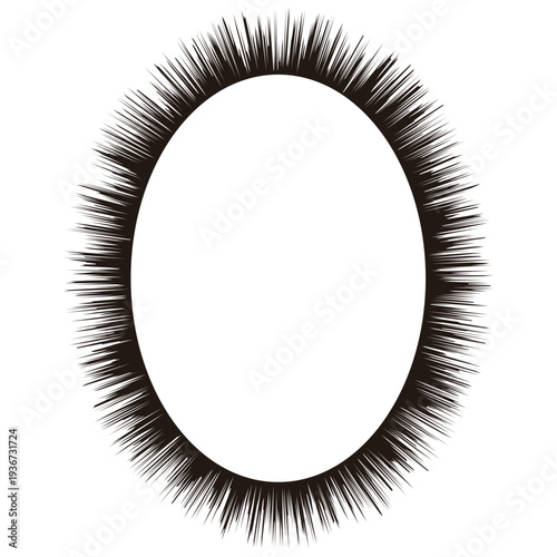 【吹き出し 素材】集中線　漫画のセリフ 心の声 ウニフラッシュ	