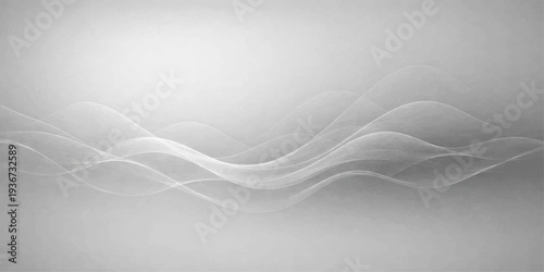 An abstract blue and white background features smooth silk fabric waves and soft satin curves with white lines, creating a snowy winter texture design for a wallpaper backdrop