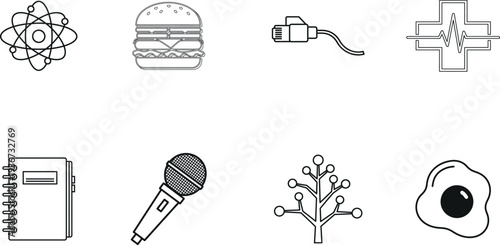 Collection of various icons and symbols