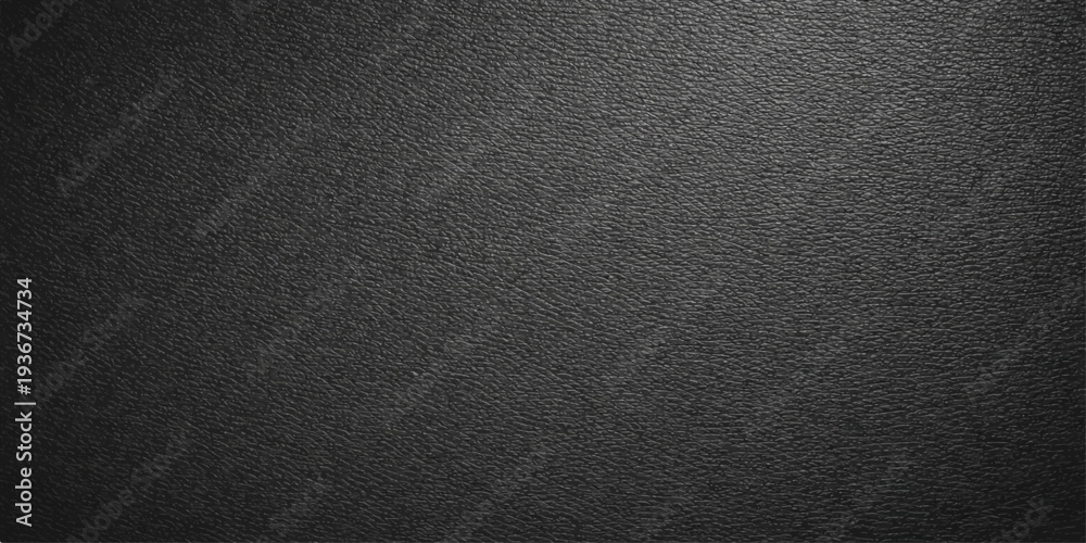 Fototapeta premium A dark textured black leather surface material features a detailed macro pattern and rough textile structure, creating a grey stone-like backdrop for a sophisticated design cover or wallpaper