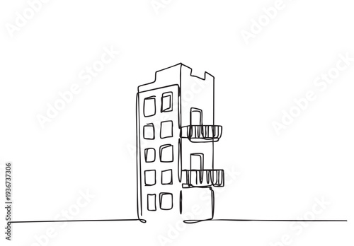 line primitive doodles line high-rise building