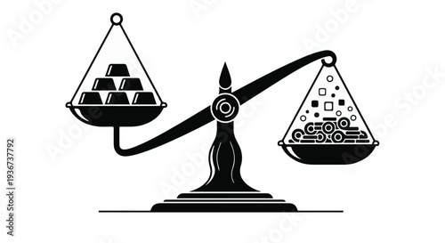 Gemini said

Vector illustration of a gold candle holder shaped like legal scales of justice to balance money and weight for a business finance concept
