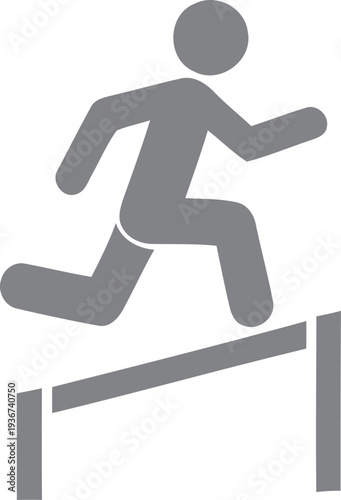 A person jumping over a hurdle in a track and field event