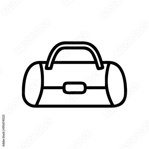 Fitness Gym Bag Icon — Workout Gear, Personal Training and Weight Loss Symbol