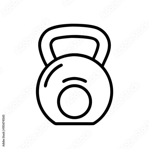 Kettlebell Icon — Strength Training, Fitness Workout and Weight Loss Symbol