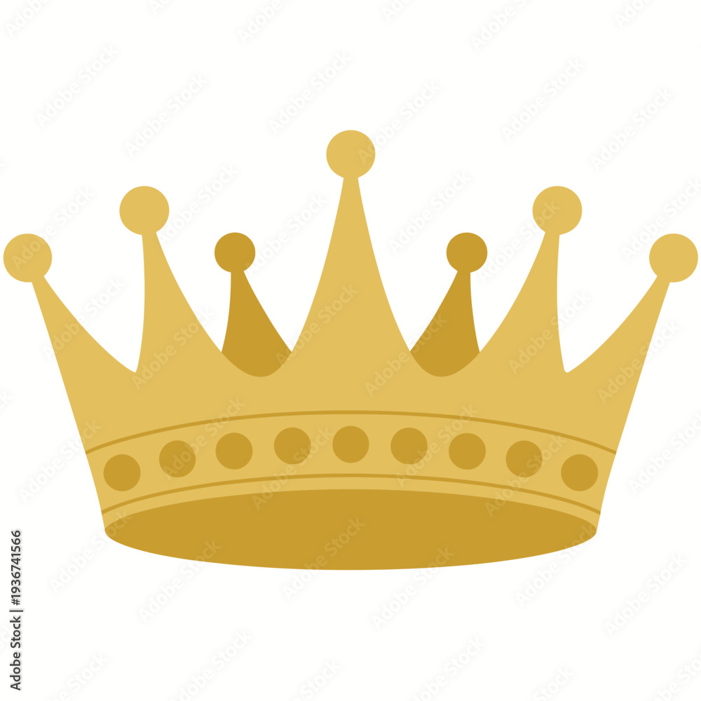 Obraz premium Golden Crown Illustration on White Background royal