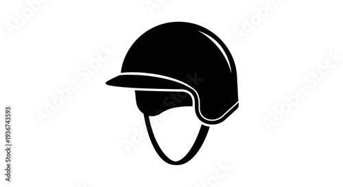 Construction Safety Helmet Icon – Industrial Hard Hat Protection Symbol Illustration