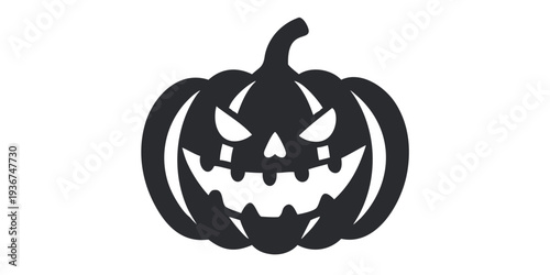 Spooky Halloween Jack O Lantern Pumpkin Silhouette Graphic