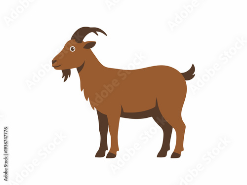Brown Goat Illustration for Eid Al Adha Celebration