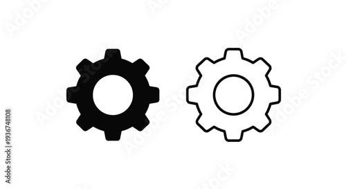 Modern gear cogs vector icons Vector