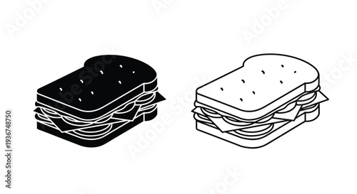 Stacked bread slices design Vector