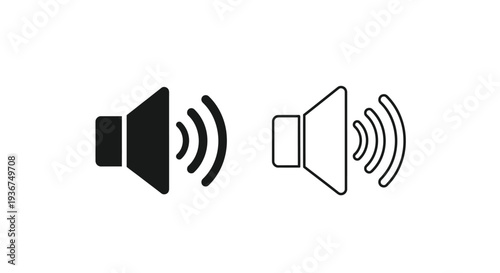 Modern speaker icons set Vector