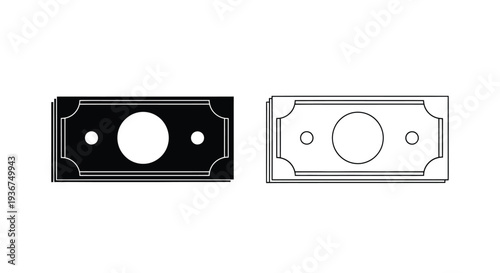 Modern minimalist mounted plate Vector