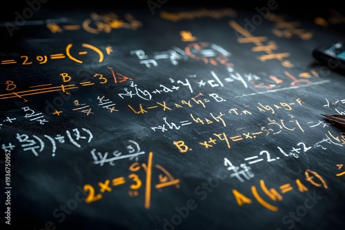 Wallpaper Mural Differential equations dance precisely on the blackboard in this focused math haven. Torontodigital.ca
