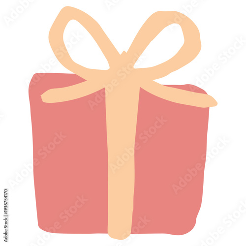 クリスマスのプレゼントボックスのイラスト 12月の園だよりに使いやすいシンプル手描き素材シリーズ