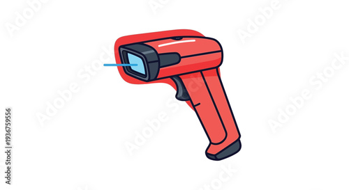 Modern red infrared thermometer gun for temperature measurement