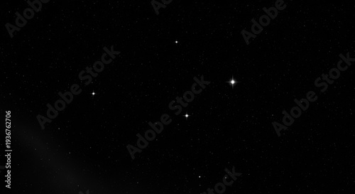 Stunning starry night sky with bright constellations shining